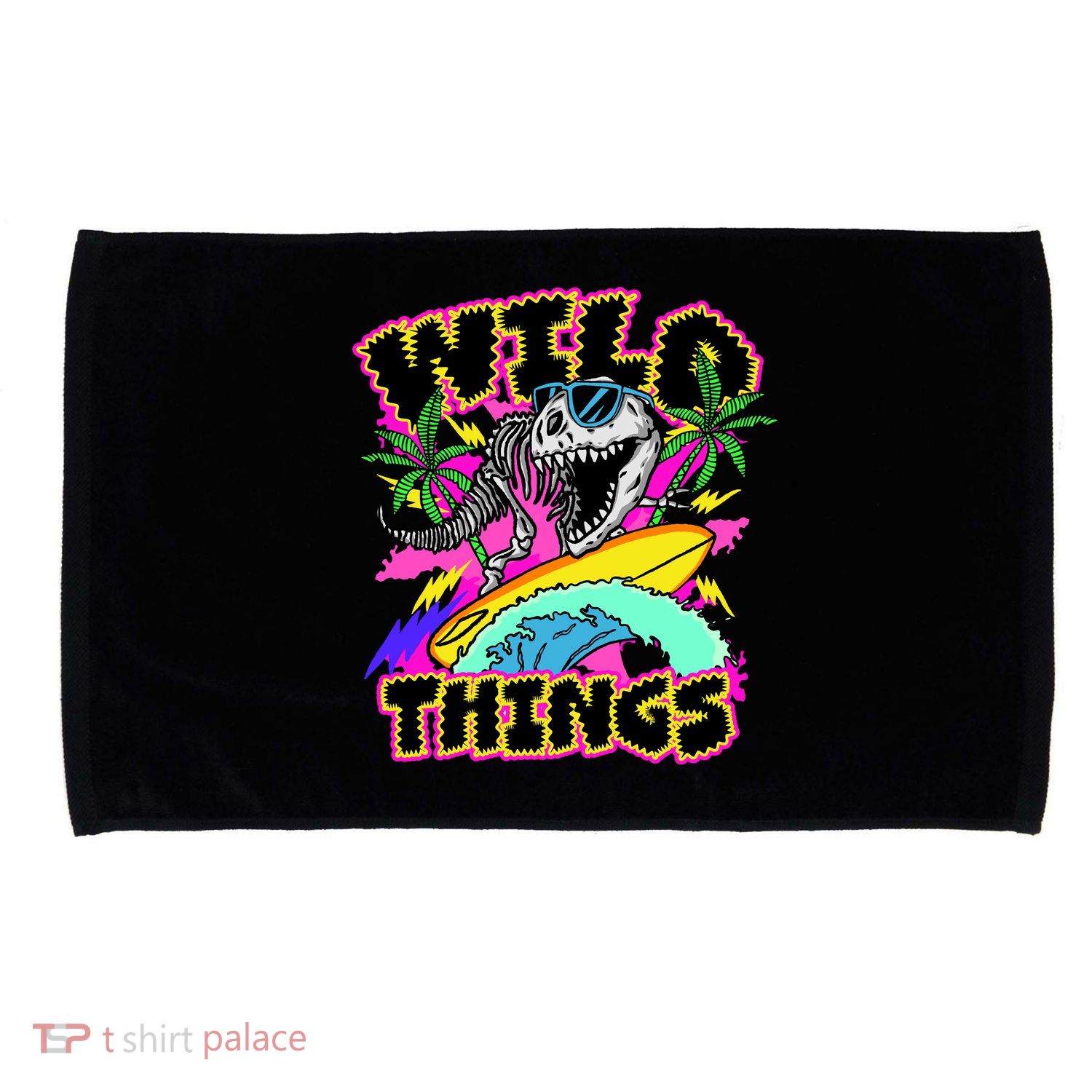 Wild Things T Rex Surfing Microfiber Hand Towel