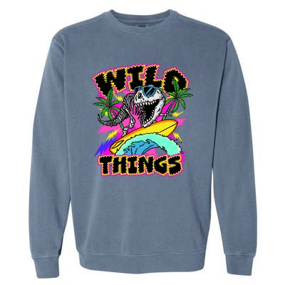 Wild Things T Rex Surfing Garment-Dyed Sweatshirt