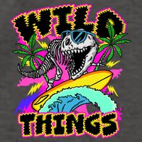 Wild Things T Rex Surfing Vector Backpack