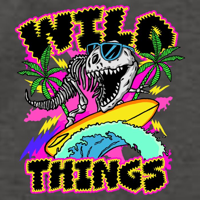 Wild Things T Rex Surfing Vector Backpack