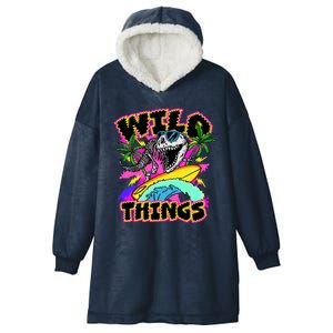 Wild Things T Rex Surfing Hooded Wearable Blanket