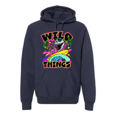 Wild Things T Rex Surfing Premium Hoodie