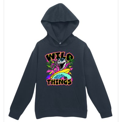 Wild Things T Rex Surfing Urban Pullover Hoodie