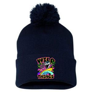 Wild Things T Rex Surfing Pom Pom 12in Knit Beanie