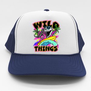 Wild Things T Rex Surfing Trucker Hat