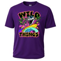 Wild Things T Rex Surfing Cooling Performance Crew T-Shirt
