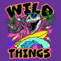 Wild Things T Rex Surfing Cooling Performance Crew T-Shirt