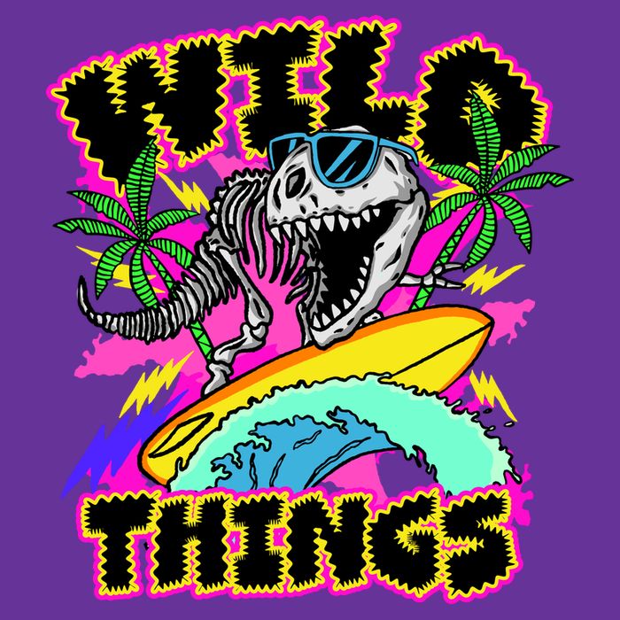 Wild Things T Rex Surfing Cooling Performance Crew T-Shirt