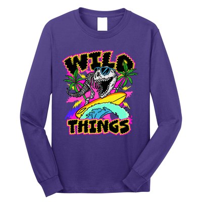 Wild Things T Rex Surfing Long Sleeve Shirt