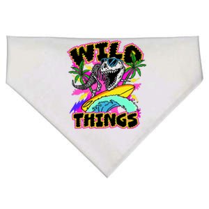 Wild Things T Rex Surfing USA-Made Doggie Bandana