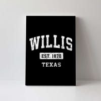 Willis Texas Tx Vintage Sports Canvas