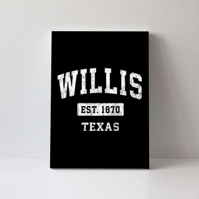 Willis Texas Tx Vintage Sports Canvas