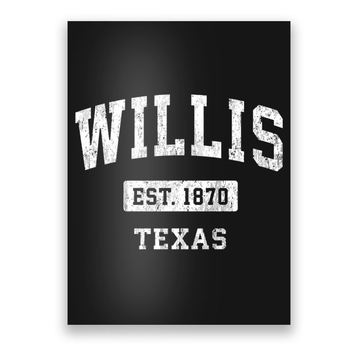 Willis Texas Tx Vintage Sports Poster