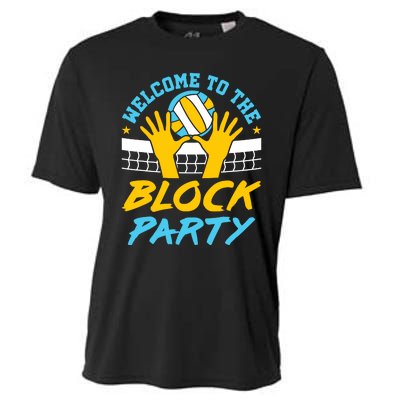 Welcome To The Block Party Volleyball Cooling Performance Crew T-Shirt