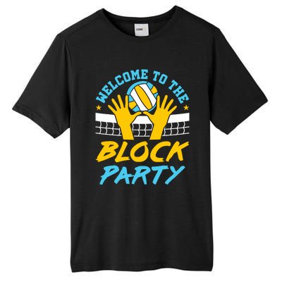 Welcome To The Block Party Volleyball Tall Fusion ChromaSoft Performance T-Shirt