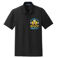 Welcome To The Block Party Volleyball Dry Zone Grid Polo