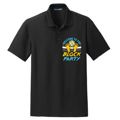 Welcome To The Block Party Volleyball Dry Zone Grid Polo