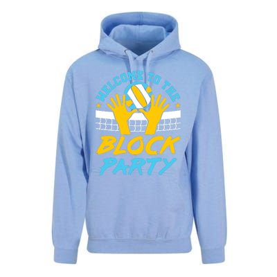 Welcome To The Block Party Volleyball Unisex Surf Hoodie