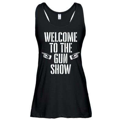 Welcome To The Gun Show Funny Bodybuilder Weightlifting Ladies Essential Flowy Tank
