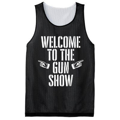 Welcome To The Gun Show Funny Bodybuilder Weightlifting Mesh Reversible Basketball Jersey Tank