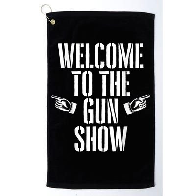 Welcome To The Gun Show Funny Bodybuilder Weightlifting Golf Towel