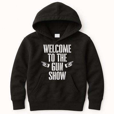Welcome To The Gun Show Funny Bodybuilder Weightlifting Kids Hoodie