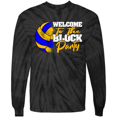 Welcome to the Block Party Volleyball Tie-Dye Long Sleeve Shirt