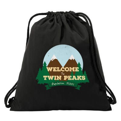 Welcome To Twin Peaks Drawstring Bag