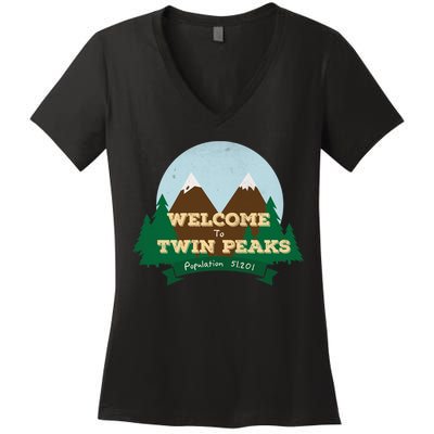 Welcome To Twin Peaks Women's V-Neck T-Shirt
