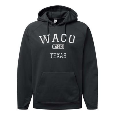 Waco Texas TX Vintage Performance Fleece Hoodie