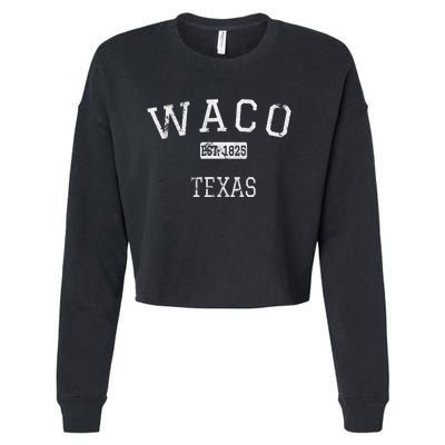 Waco Texas TX Vintage Cropped Pullover Crew