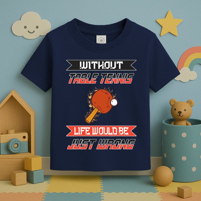 Without Table Tennis Life Would Be Just Wrong Ping Pong Toddler T-Shirt