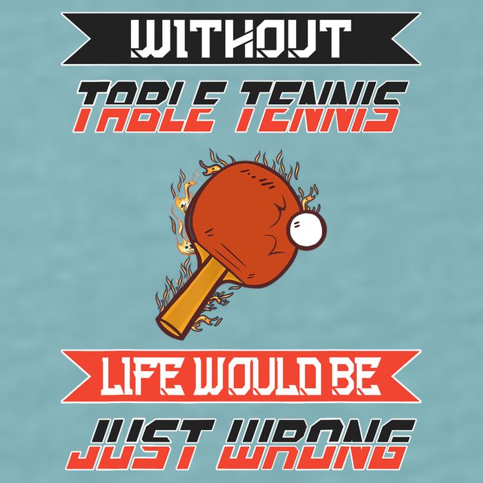 Without Table Tennis Life Would Be Just Wrong Ping Pong Sueded Cloud Jersey T-Shirt