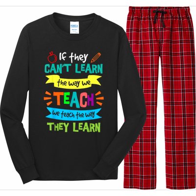 We Teach The Way They Learn Sped Special Education Teacher Long Sleeve Pajama Set