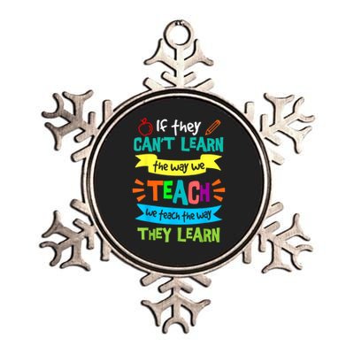 We Teach The Way They Learn Sped Special Education Teacher Metallic Star Ornament