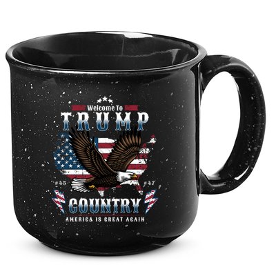 Welcome To Trump Country Usa Bald Eagle 15oz Campfire Ceramic Mug