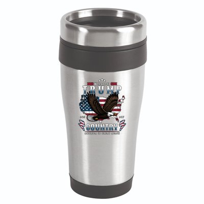 Welcome To Trump Country Usa Bald Eagle 16oz Travel Tumbler