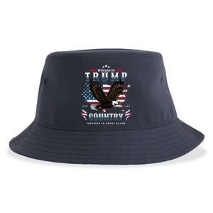 Welcome To Trump Country Usa Bald Eagle Sustainable Bucket Hat