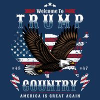 Welcome To Trump Country Usa Bald Eagle Flatbill Hat