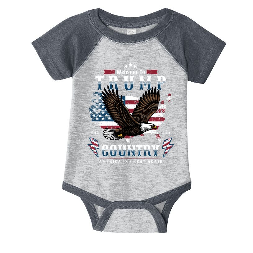 Welcome To Trump Country Usa Bald Eagle Infant Baby Jersey Bodysuit