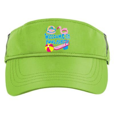 Welcome To The Pool Party Birthday Summer Family Swimming Adult Drive Performance Visor