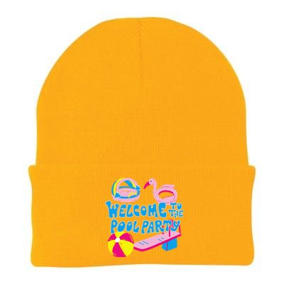 Welcome To The Pool Party Birthday Summer Family Swimming Knit Cap Winter Beanie