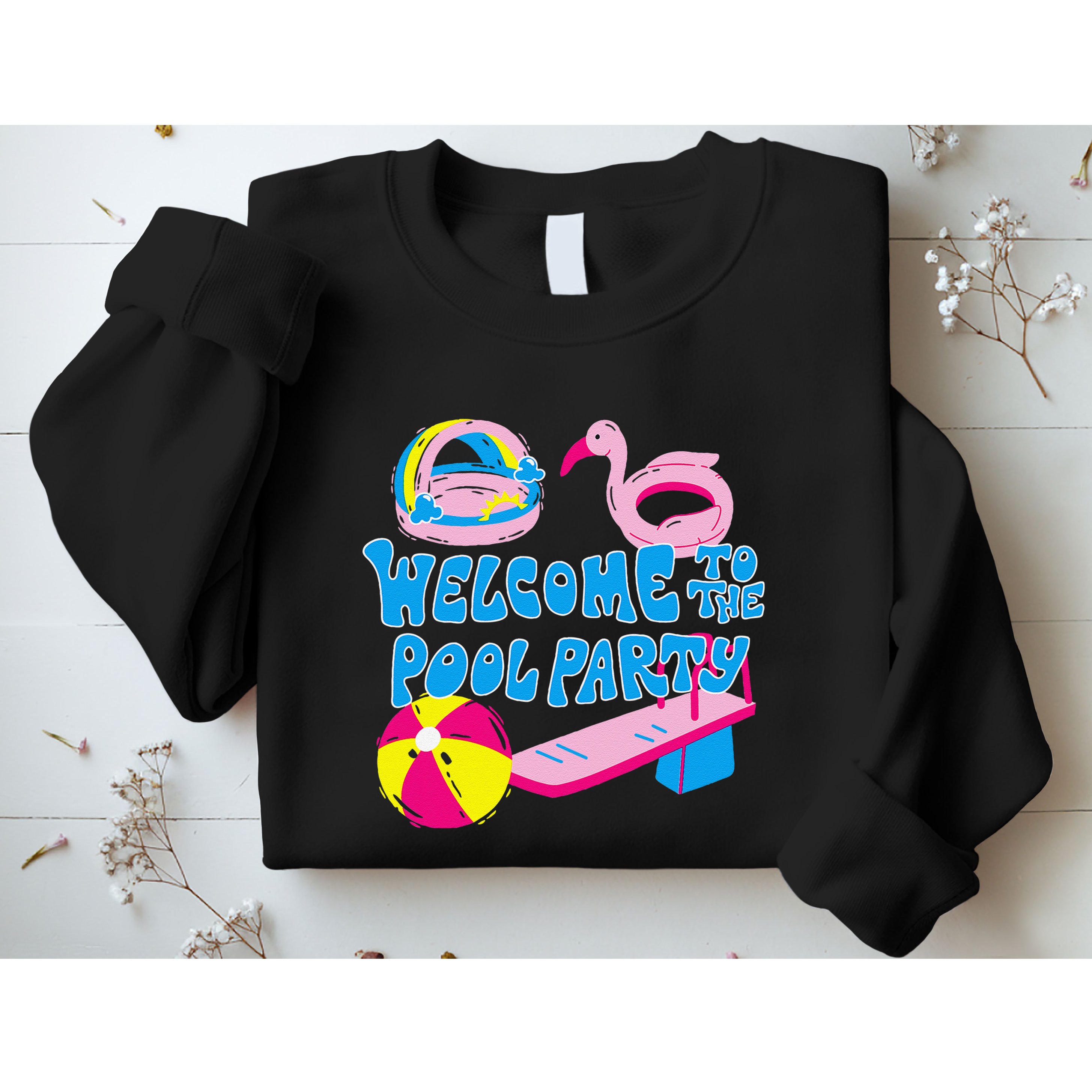 Welcome To The Pool Party Birthday Summer Family Swimming Sweatshirt