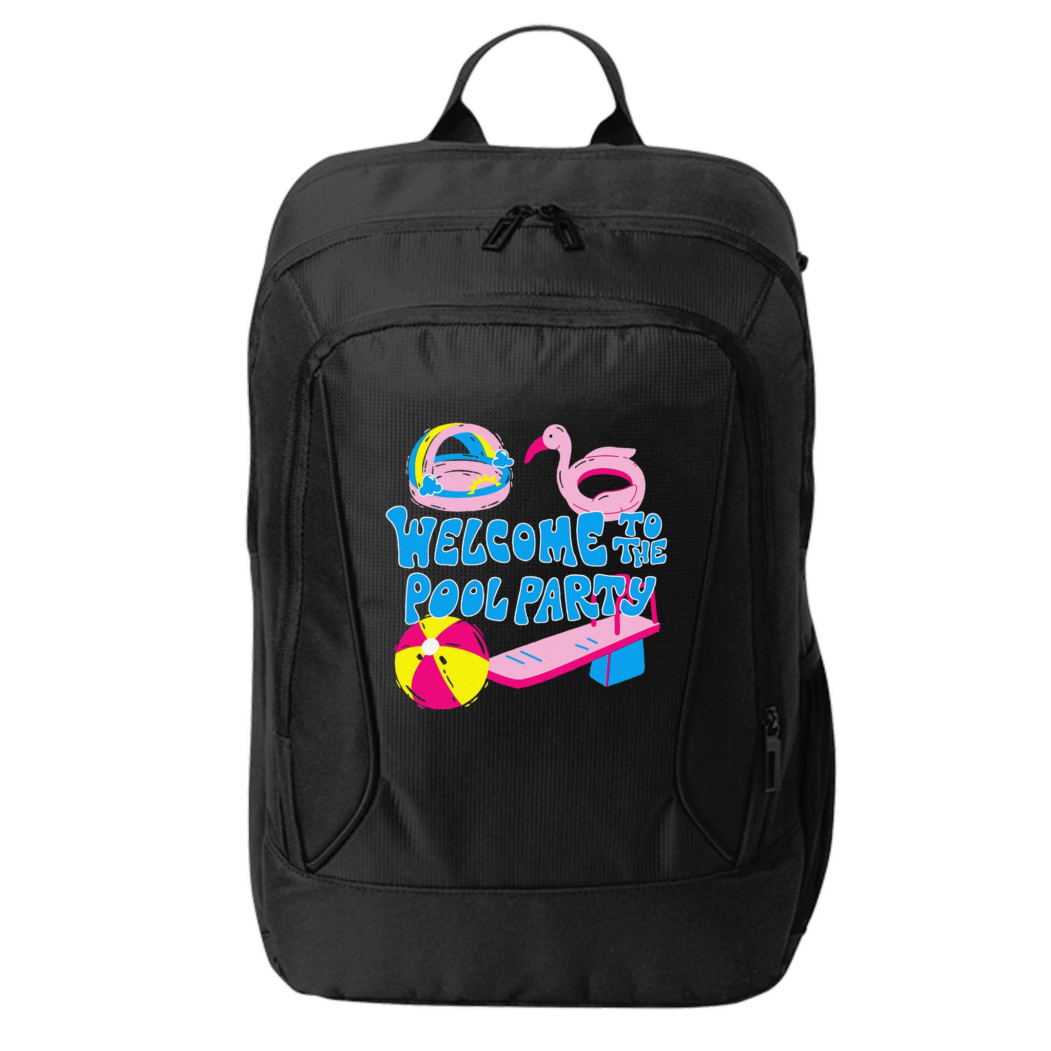 Welcome To The Pool Party Birthday Summer Family Swimming City Backpack