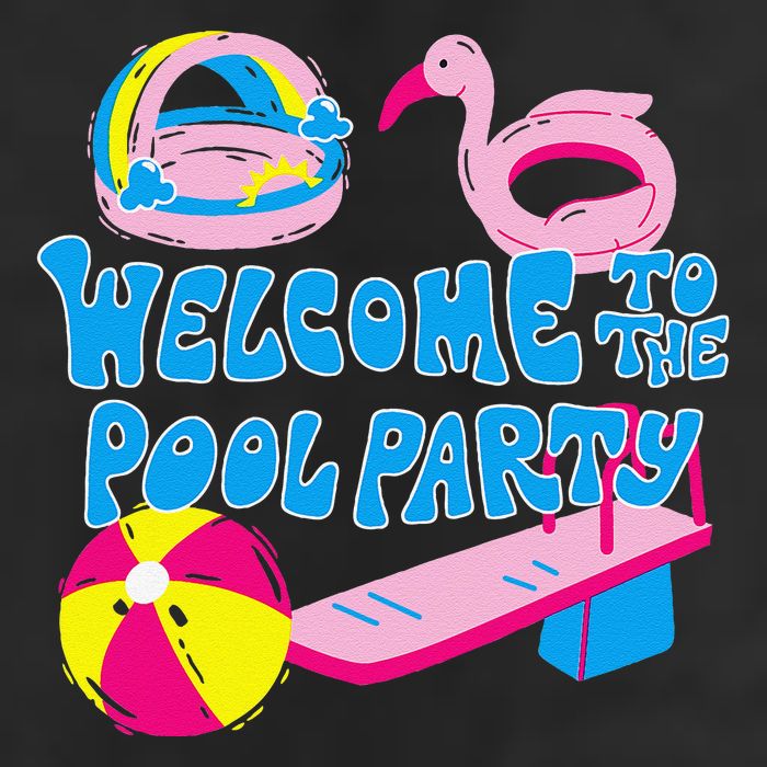 Welcome To The Pool Party Birthday Summer Family Swimming Adult Drive Performance Visor
