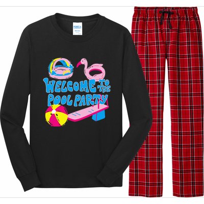 Welcome To The Pool Party Birthday Summer Family Swimming Long Sleeve Pajama Set