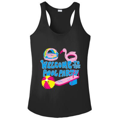 Welcome To The Pool Party Birthday Summer Family Swimming Ladies PosiCharge Competitor Racerback Tank
