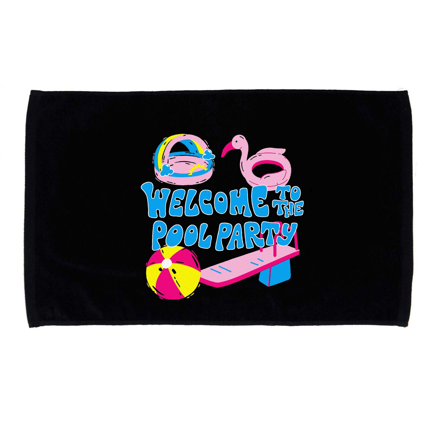 Welcome To The Pool Party Birthday Summer Family Swimming Microfiber Hand Towel
