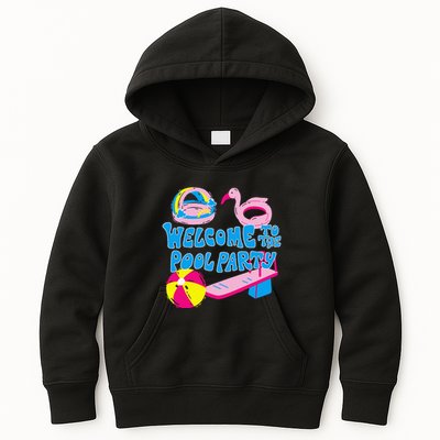 Welcome To The Pool Party Birthday Summer Family Swimming Kids Hoodie