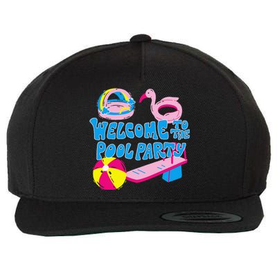 Welcome To The Pool Party Birthday Summer Family Swimming Wool Snapback Cap